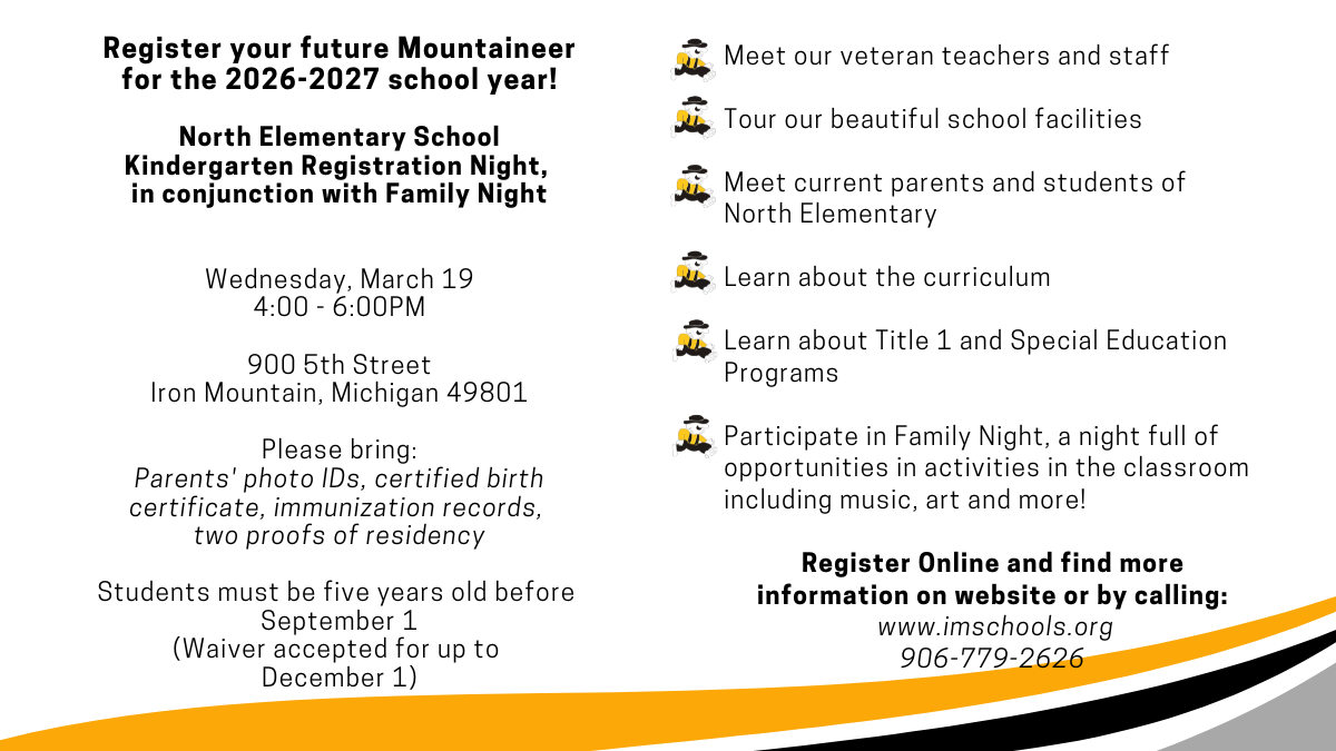 EK/Kindergarten Registration information graphic